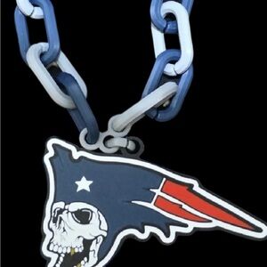 New England Patriots Skull Pendant Necklace